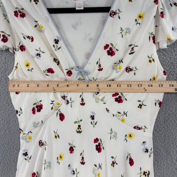 GAP x DÔEN Ivory Flora Flutter Sleeve Midi/Maxi Dress – Size 2 - Picture 5 of 16